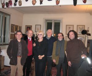 2005. Milán. Con Dario Fo, Franca Rame, Ramón Lopez, Juan Calzada