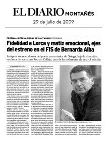 El Diario Montañés - 29/07/2009