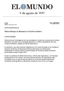 El Mundo - 09/08/1997