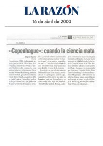 La Razón - 16/04/2003